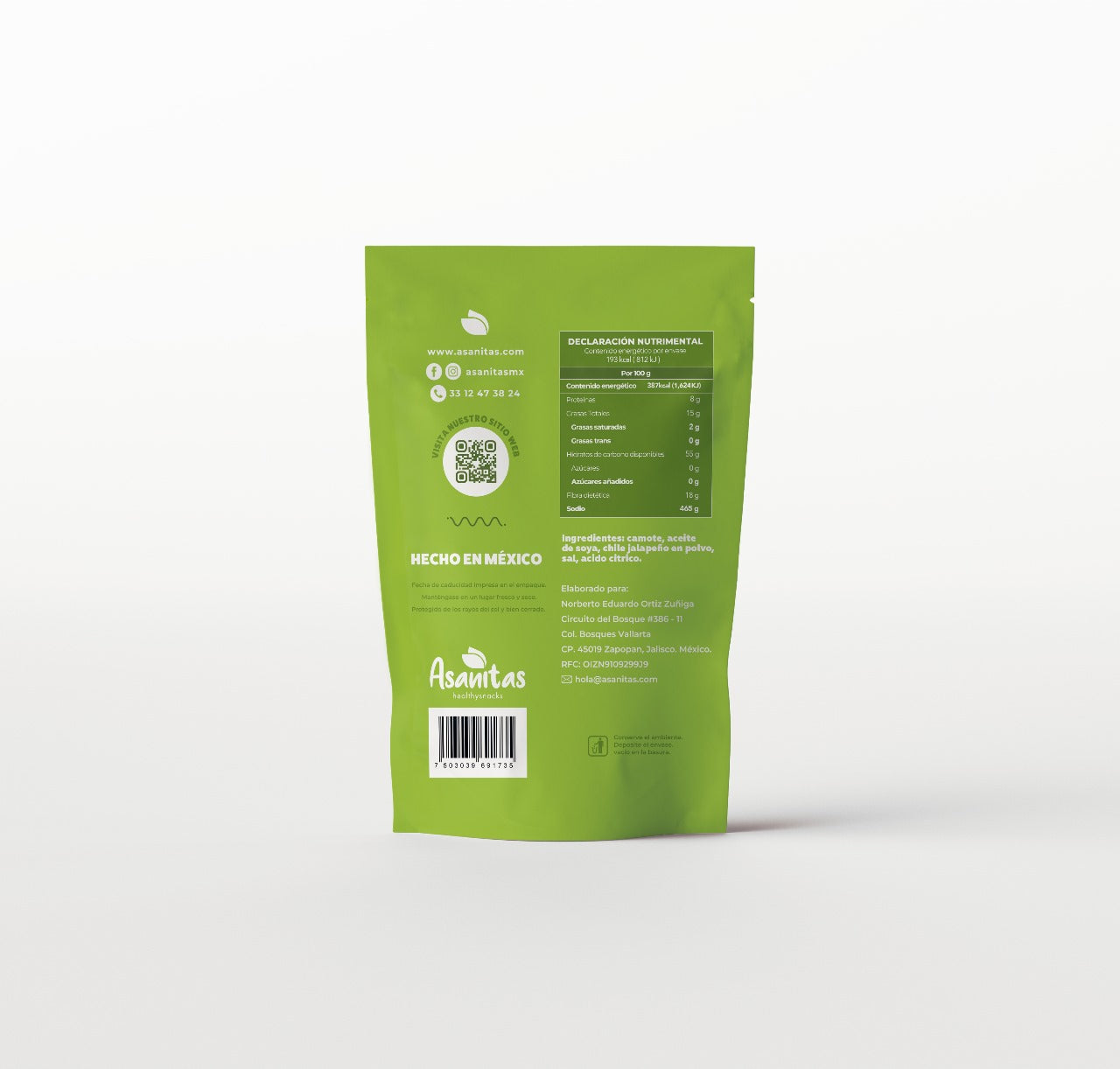 Camote Jalapeño Pouch 30 g