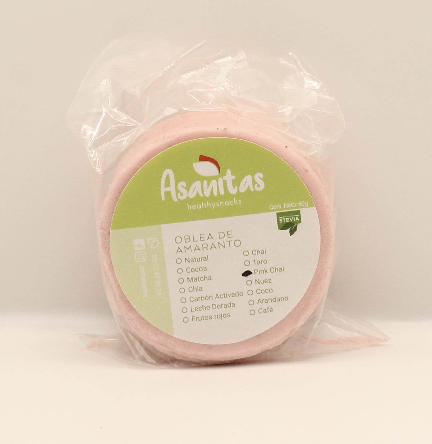 Obleas de Amaranto Pink Chai